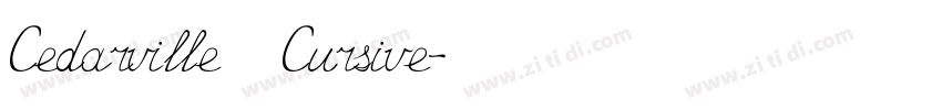 Cedarville Cursive字体转换